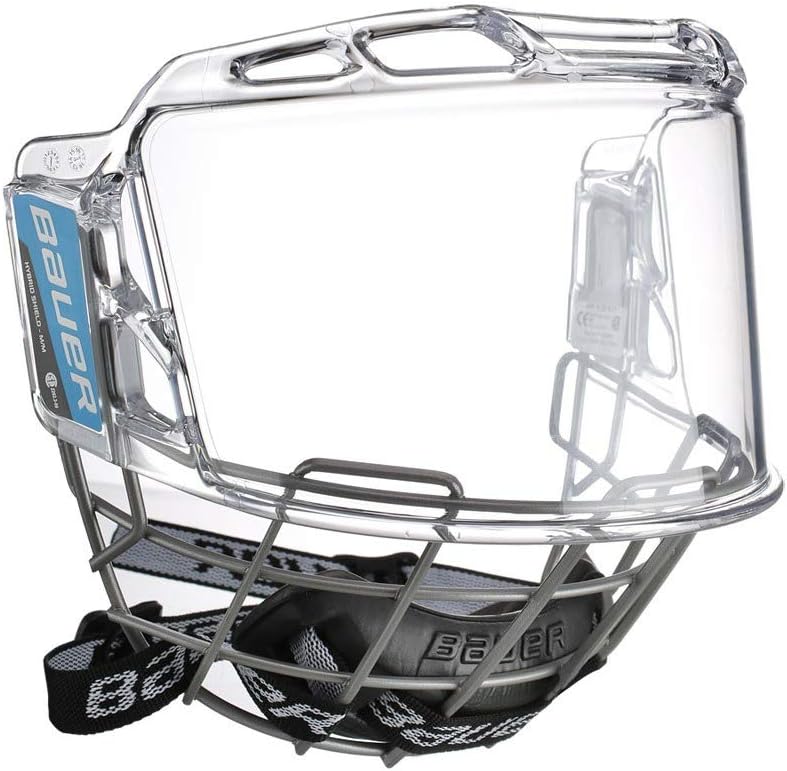 Bauer Ice Hockey Helmet Face Mask Hybrid Shield, w/Mounting Hardware, Certified - Image 1