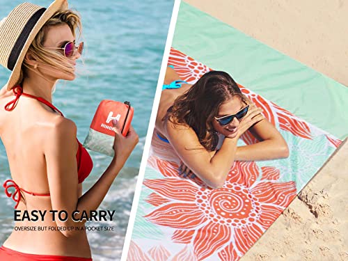HIHOHO Beach Blanket Waterproof Sandproof Extra Large Beach Mat 79" X 83"/120"x108"for 1-8 Adults Quick Drying Durable Outdoor Picnic Mat for Beach Travel Camping Hiking - Image 5