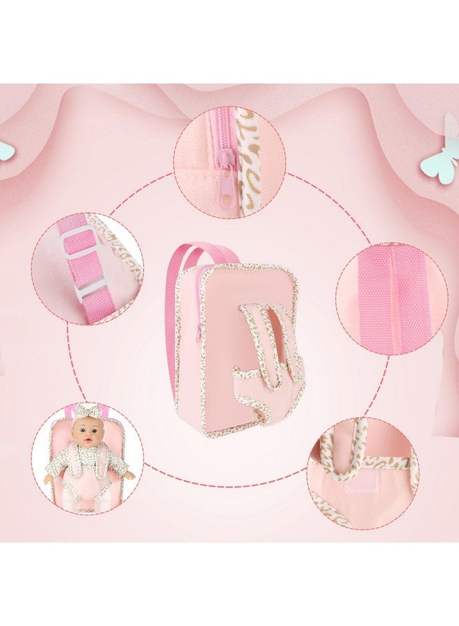 deAO deAO 12 Inch Baby Doll with Backpack Carrier Playset 14 Pcs Soft Baby Doll with Bottle Clothes and Accessories Baby Doll Set Toy for Toddler  - Image 4