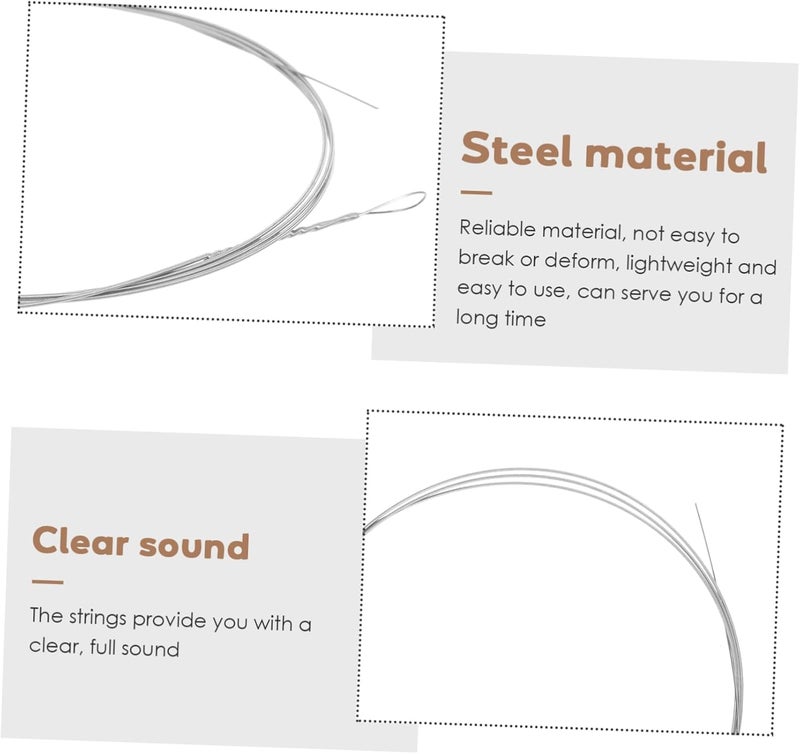 Abaodam 2Pcs Steel Dulcimer Strings Replacement for Musical Instruments Universal Dulcimer String Accessories Durable and High Material - Image 3