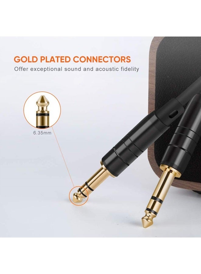 CableCreation 1/4 inch Cable 6FT, 6.35mm to 6.35mm TRS Guitar Patch Cords/Instrument Cable for Keyboard, Amplifier, Guitar, Mixing Board, Pedalboards, Piano and More, 1.8M - Image 2