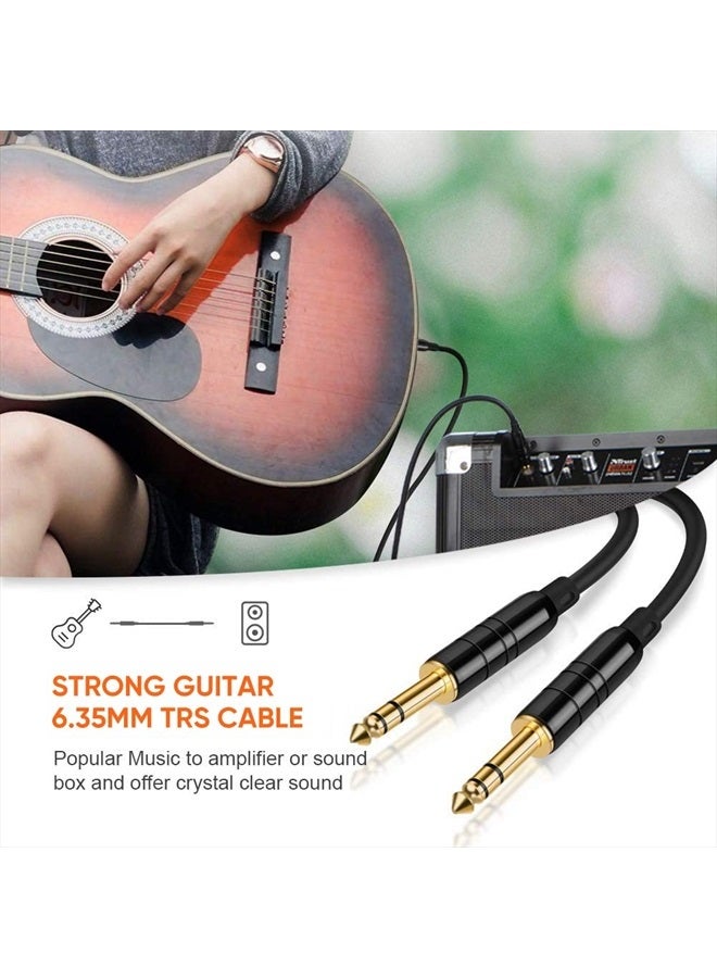 CableCreation 1/4 inch Cable 6FT, 6.35mm to 6.35mm TRS Guitar Patch Cords/Instrument Cable for Keyboard, Amplifier, Guitar, Mixing Board, Pedalboards, Piano and More, 1.8M - Image 3