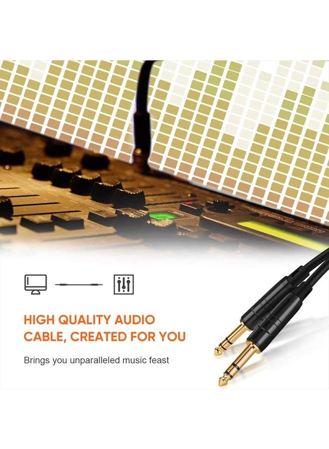CableCreation 1/4 inch Cable 6FT, 6.35mm to 6.35mm TRS Guitar Patch Cords/Instrument Cable for Keyboard, Amplifier, Guitar, Mixing Board, Pedalboards, Piano and More, 1.8M - Image 4