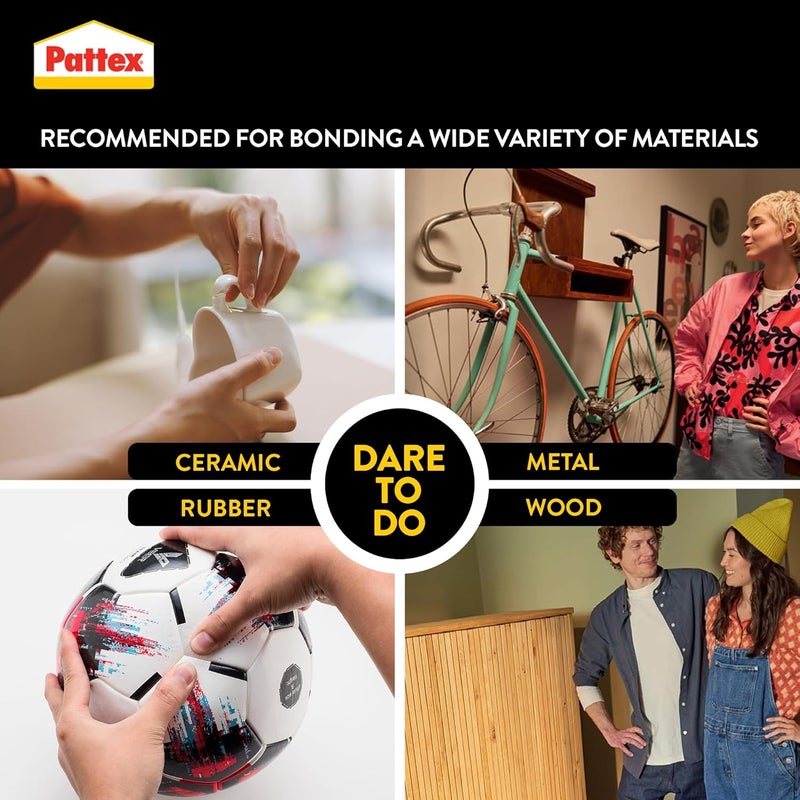 Pattex Liquid Glue For Plastic, Strong Adhesive Repairs, Clear Plastic Material, Easy To Use Instant Super Glue, 1 X 2G - Image 5