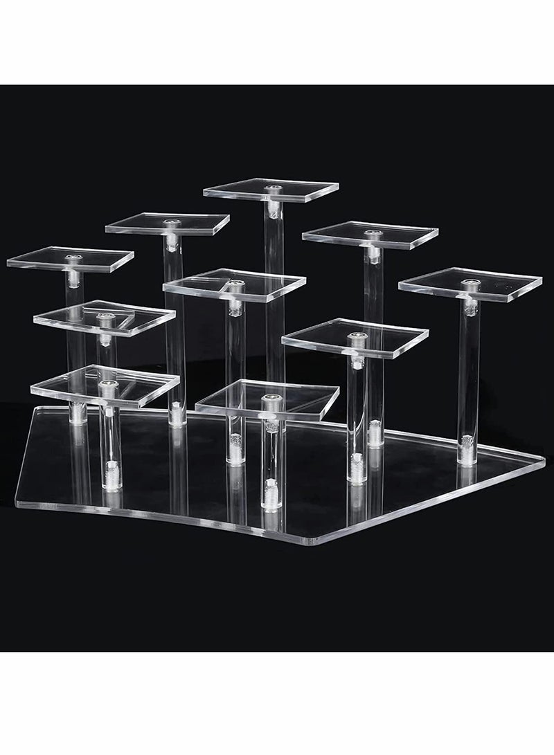 Excefore Acrylic Display Stand Risers Display Stand for Figures Collectibles, Toys and Dolls, Jewelry  - Image 1