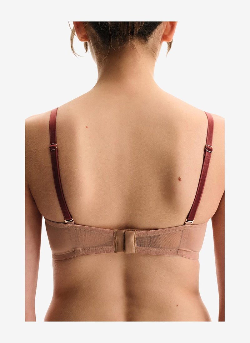 Penti Women Lotus Lace Beige Strapless Wired Bra - Image 2