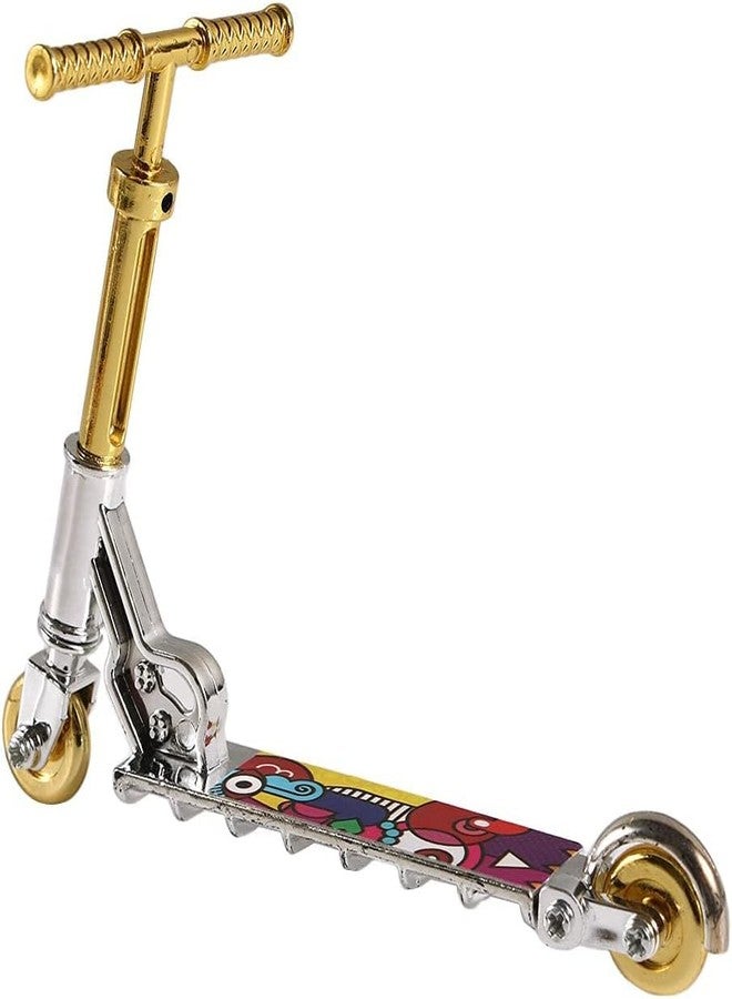 Qintreesify Gold Mini Finger Scooter Two Wheel Educational Toys Finger Bike Plastic Fingerboard Skateboard Simulation Toy (Style A) - Image 1