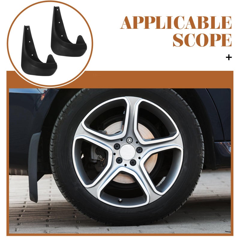 4Pcs Universal Small Car Tire Mud Flaps Splash Guards Rear Wheel Mudguard - Image 4