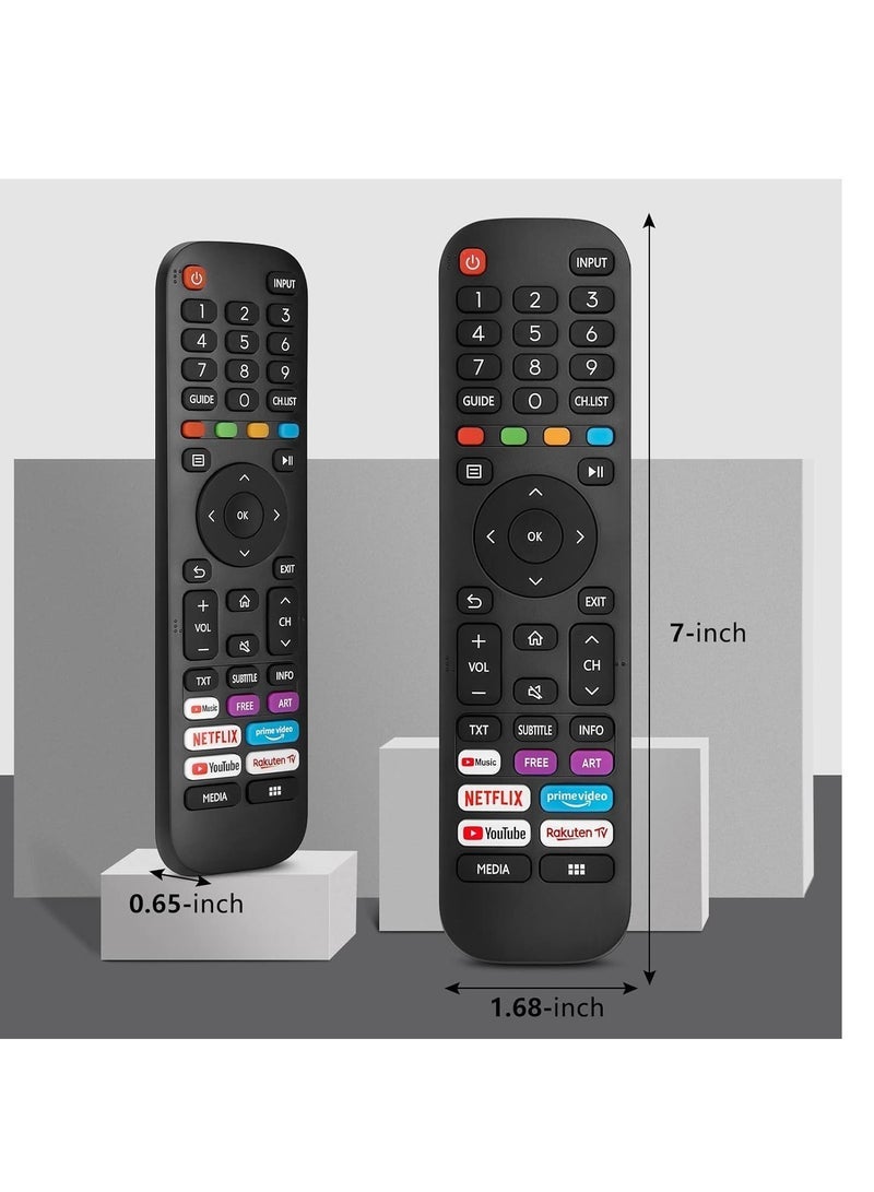 بديل عالمي لجهاز التحكم عن بعد -VIDAA-TV-، جهاز تحكم عن بعد بالأشعة تحت الحمراء محدث EN2G30H/EN2A30، مع أزرار نتفليكس، برايم فيديو، يوتيوب، راكوتن تي في - Image 3