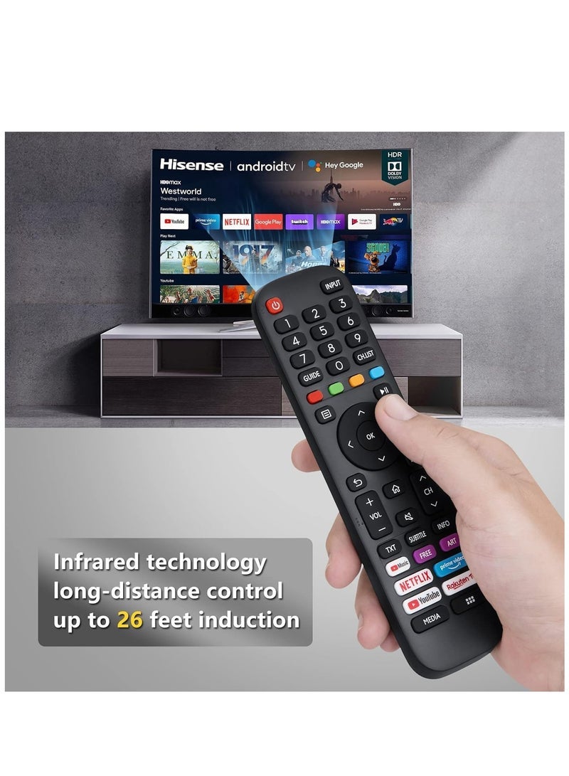 بديل عالمي لجهاز التحكم عن بعد -VIDAA-TV-، جهاز تحكم عن بعد بالأشعة تحت الحمراء محدث EN2G30H/EN2A30، مع أزرار نتفليكس، برايم فيديو، يوتيوب، راكوتن تي في - Image 5