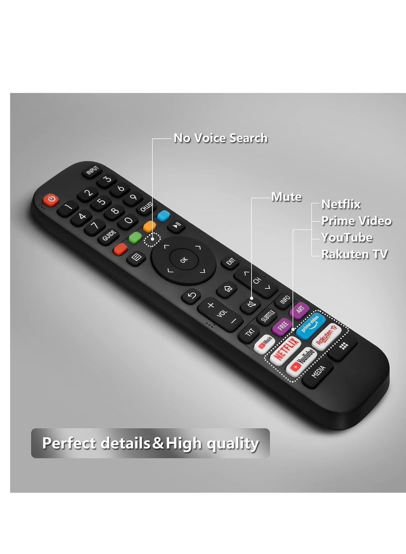 بديل عالمي لجهاز التحكم عن بعد -VIDAA-TV-، جهاز تحكم عن بعد بالأشعة تحت الحمراء محدث EN2G30H/EN2A30، مع أزرار نتفليكس، برايم فيديو، يوتيوب، راكوتن تي في - Image 2