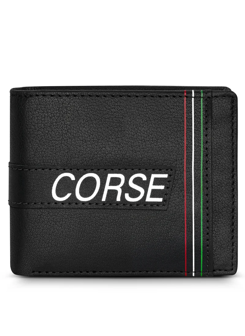 دوكاتي كورس Elegante Leather Wallet, Black, M, Casual