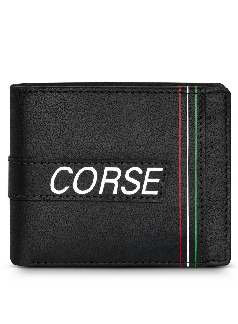 Ducati Corse Stile Black Leather Wallet for Men - Image 1
