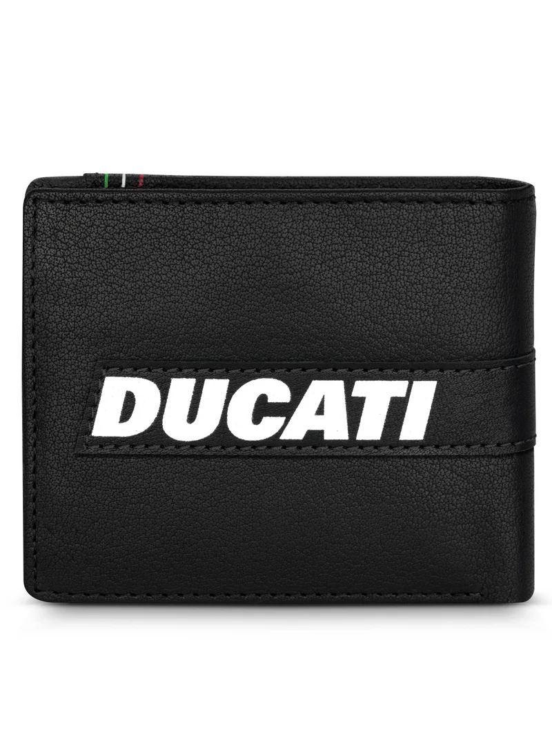 دوكاتي كورس Elegante Leather Wallet, Black, M, Casual