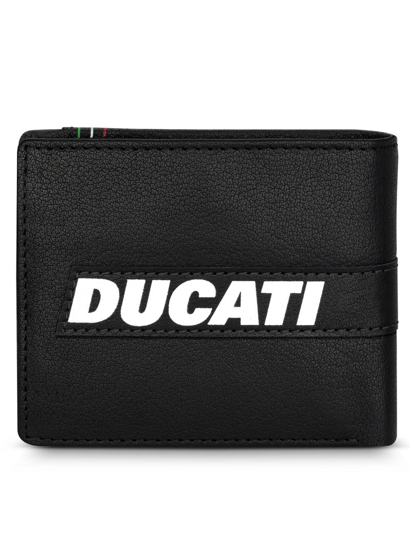 Ducati Corse Stile Black Leather Wallet for Men - Image 2