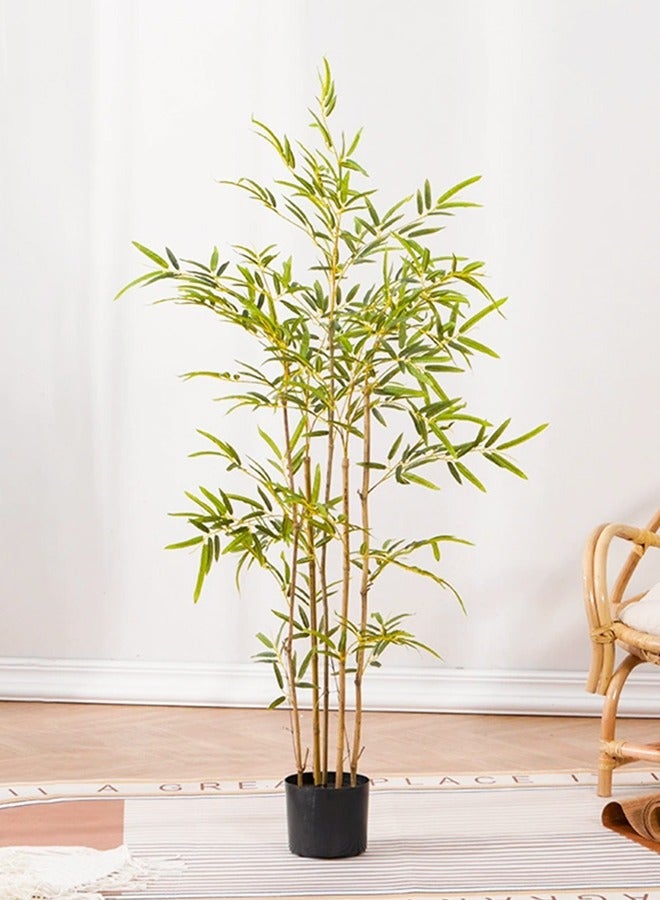Generic 48”Artificial Bamboo Tree, Real Touch Faux Bamboo Plant with 1000+ Lifelike Leaves & 7 Trunks, Elegant & Maintenance-Free for Home, Office, Indoor and Outdoor Decor  - Image 1