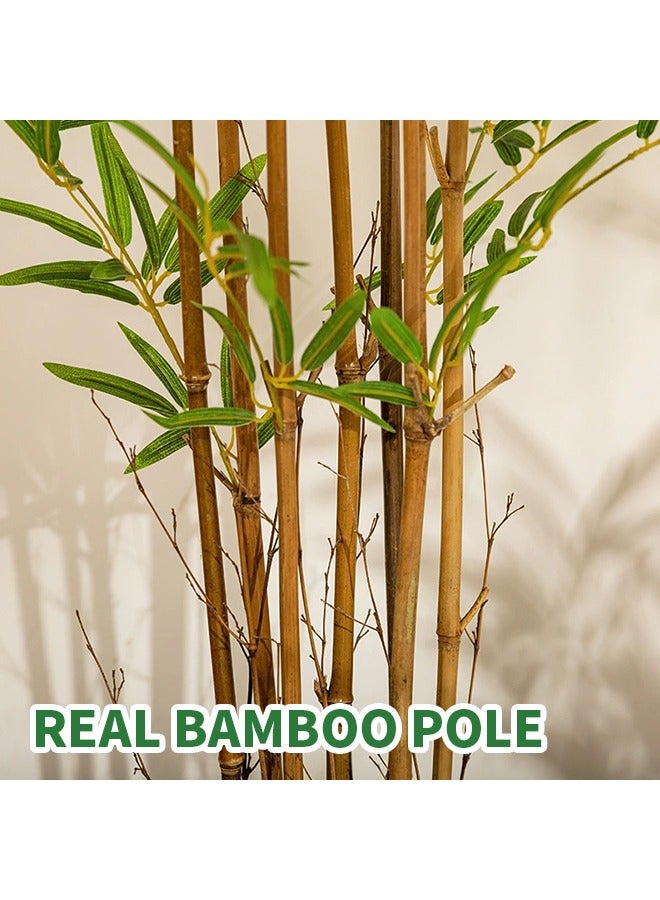 Generic 48”Artificial Bamboo Tree, Real Touch Faux Bamboo Plant with 1000+ Lifelike Leaves & 7 Trunks, Elegant & Maintenance-Free for Home, Office, Indoor and Outdoor Decor  - Image 4