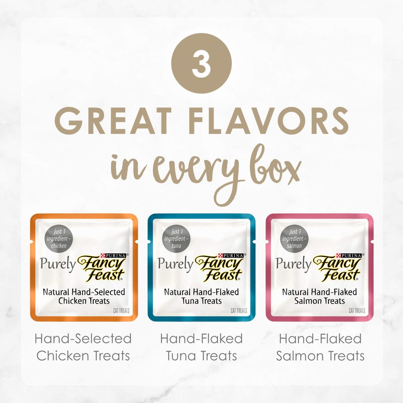 Fancy Feast Purina Fancy Feast Natural Cat Treats Variety Pack, Purely Natural - (Pack of 5) 10 ct. Pouches - Image 3