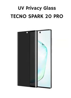 Privacy Screen Protector for Tecno Spark 20 Pro Plus , UV Protection, Fingerprint sensor compatible