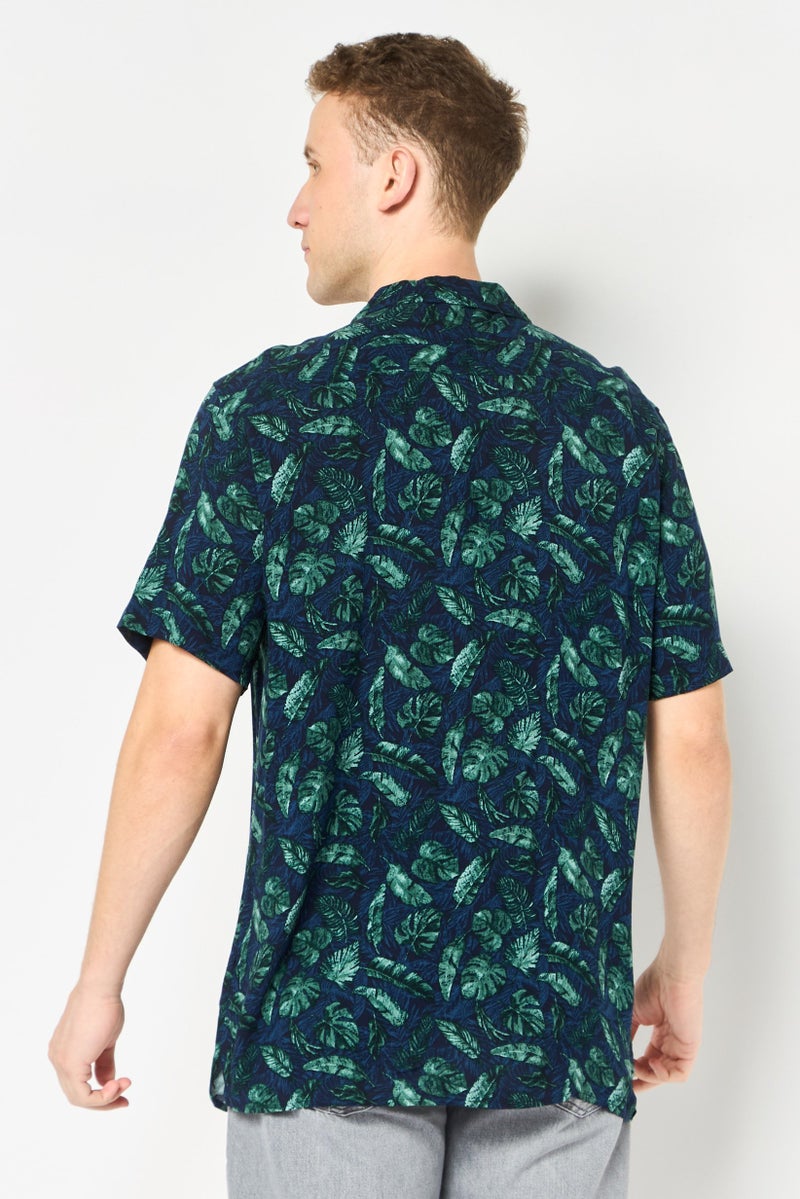 Chaps Men Regular Fit Tropical Print Short Sleeve Polo Shirt, Multicolor - Image 2