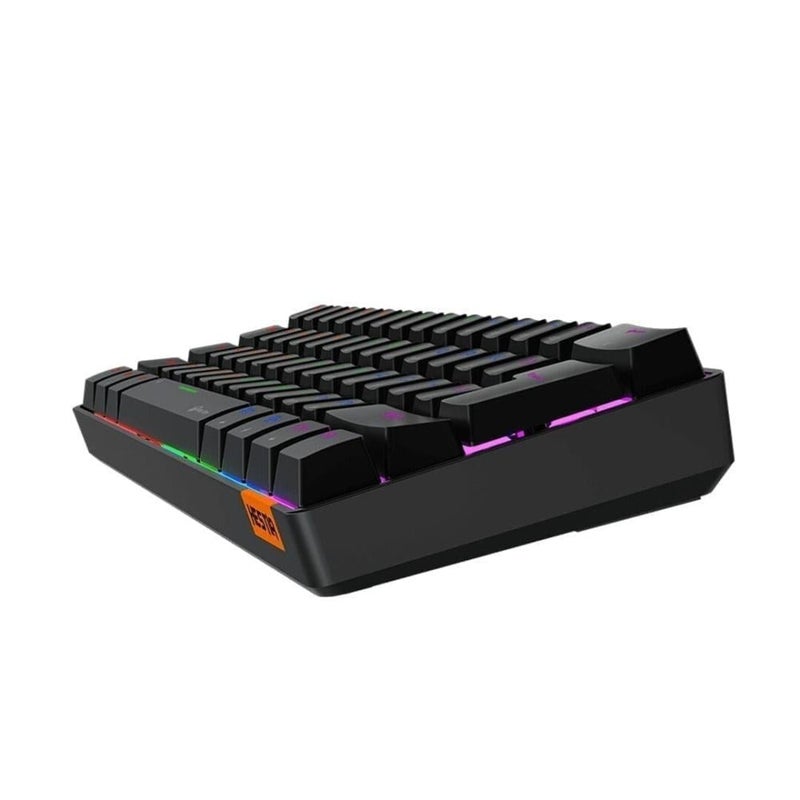 MEETION Wireless 60% Mechanical Gaming Keyboard, OUTEMU Blue Switches, RGB Lighting, Bluetooth, Full Keys Anti-Ghosting, MT-MK005BT, Black - Image 3