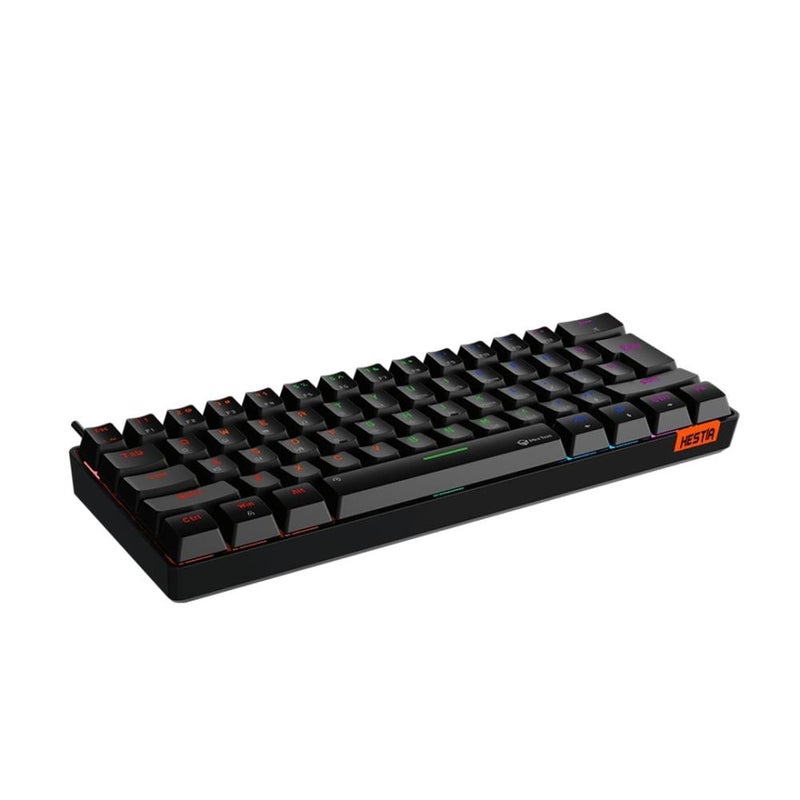 MEETION Wireless 60% Mechanical Gaming Keyboard, OUTEMU Blue Switches, RGB Lighting, Bluetooth, Full Keys Anti-Ghosting, MT-MK005BT, Black - Image 4