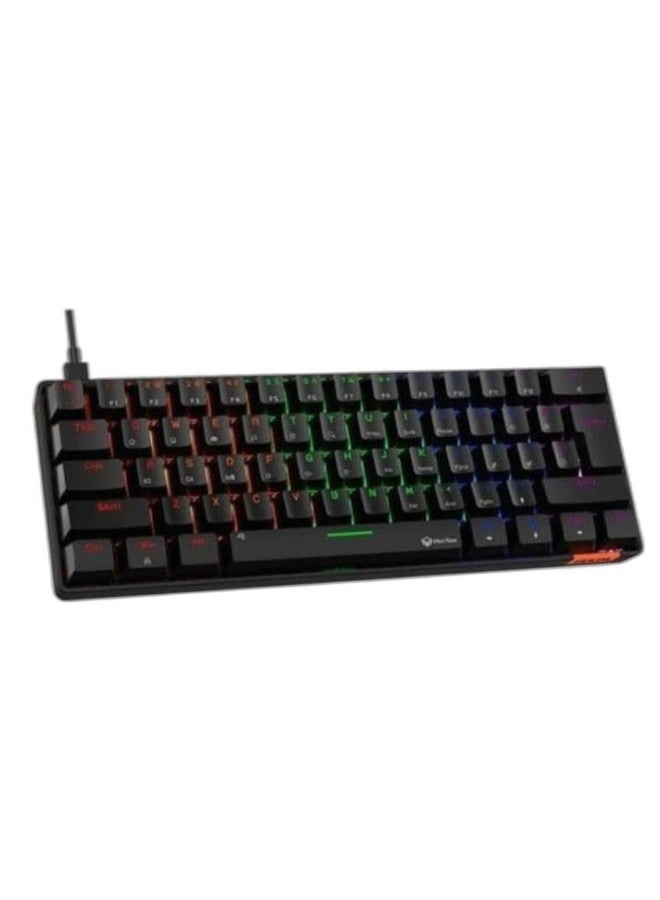 MEETION Wireless 60% Mechanical Gaming Keyboard, OUTEMU Blue Switches, RGB Lighting, Bluetooth, Full Keys Anti-Ghosting, MT-MK005BT, Black - Image 1