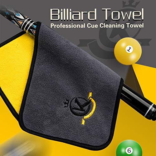 KONLLEN Billiards Billiard cue Towel - 100% Cotton Black 8-Ball Pool Cue Clean Towel Maintenance Accessories Cleaning Set - Image 2