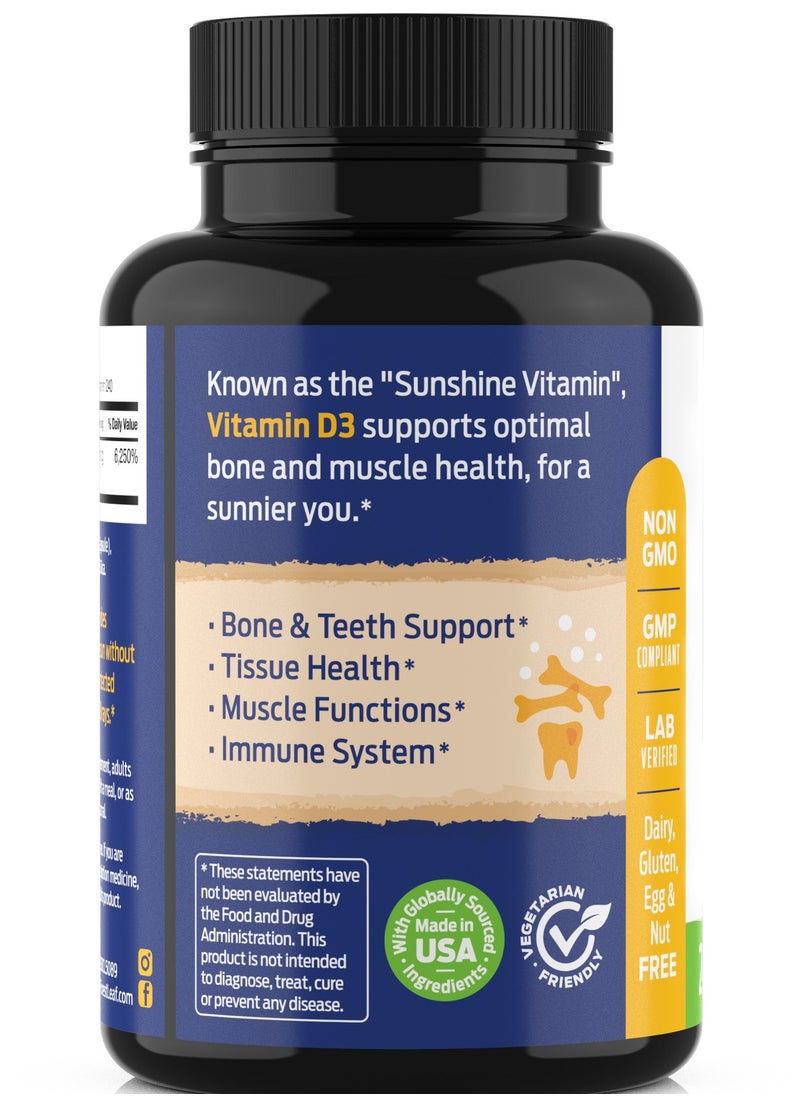 ForestLeaf Vitamin D3 1,250 mcg (50,000 IU) 240 Vegetable  - Image 2
