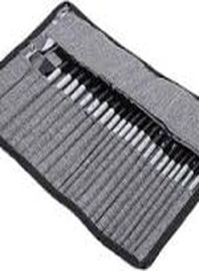 ART SHARK 24-Slot Durable Nylon Art Brush Case, Portable Roll-Up Paint Brush Holder & Organizer Storage Bag for Gouache & Watercolor Pens - Image 2