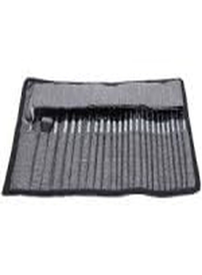 ART SHARK 24-Slot Durable Nylon Art Brush Case, Portable Roll-Up Paint Brush Holder & Organizer Storage Bag for Gouache & Watercolor Pens - Image 1