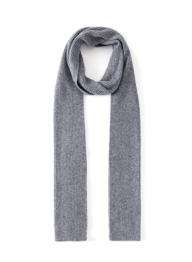 Lallier Cashmere Wool Scarf Ultra Soft Solid Winter Scarf for Men and Women with Gift Box, Gray, One Size Fits All - Image 3