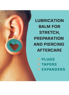 BASE LABORATORIES BASE LABORATORIES Ear Stretching Balm For Ear Gauges | Ear Stretching Balm For Earlobe Stretching & Preparation | All Natural Piercing Aftercare With Shea Butter & Eucalyptus Oil | 1.7 oz  - Image 4