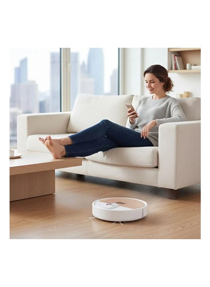 Ruay RA1 Smart Robot Vacuum Cleaner - 90-minute runtime, USB charging, high suction power with noise reduction feature - Image 4