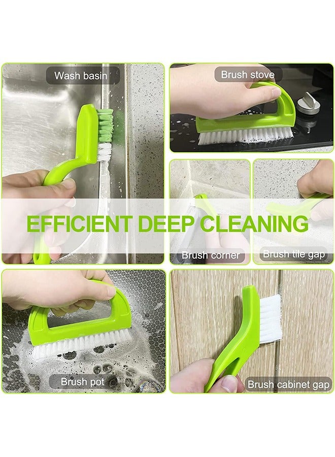 Grout Cleaner Brush (4 in 1) Tile Cleaner Brush Supplies to Deep Clean Tile Lines, Detail Kitchen, Scrub Bathroom, Shower Home Detail and Grout Cleaner Brushes Set  - Image 5