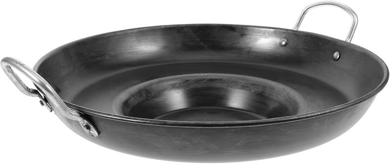 Ipetboom Concave 32cm Cast Iron Frying Pan Nonstick Omelette Pan Pancake Skillet Sturdy Kitchen Cooking Tool for Home and Commercial Use - Image 1
