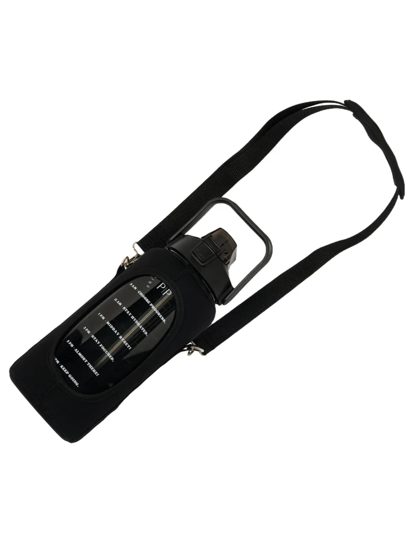 Prickly Pear Black Tracker 2L Water Bottle & Black Pouch Bundle