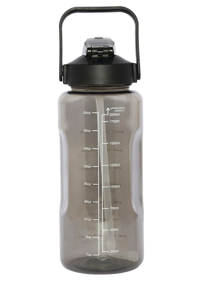 Prickly Pear Black Tracker 2L Water Bottle & Black Pouch Bundle