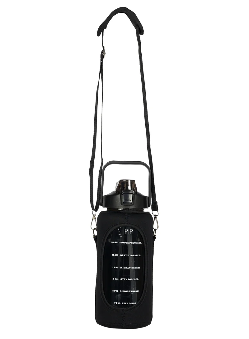Prickly Pear Black Tracker 2L Water Bottle & Black Pouch Bundle