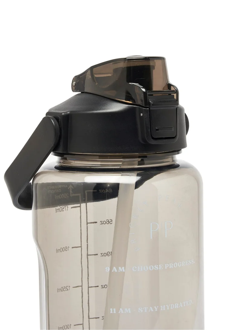 Prickly Pear Black Tracker 2L Water Bottle & Black Pouch Bundle