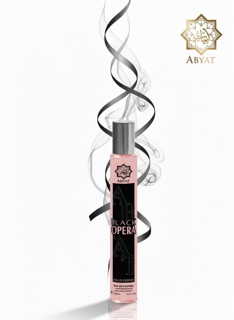 ABYAT Black Opera Pour Femme Eau De Parfum – Elegant Floral & Oriental Long Lasting Scent for Women 33ml (Pink & Black) - Image 2