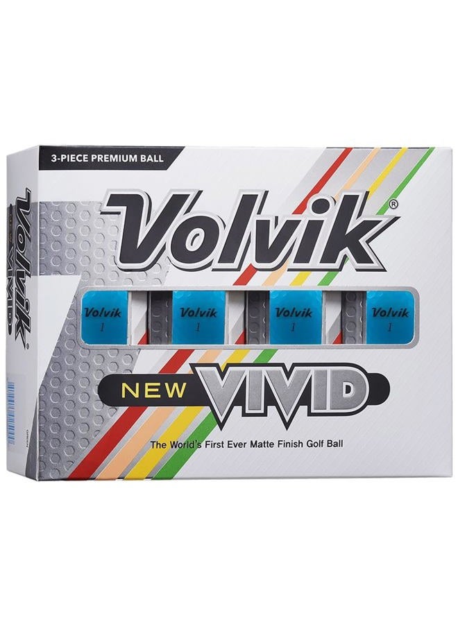 Volvik Vivid Golf Balls: Matte Assorted, Dozen - Image 1