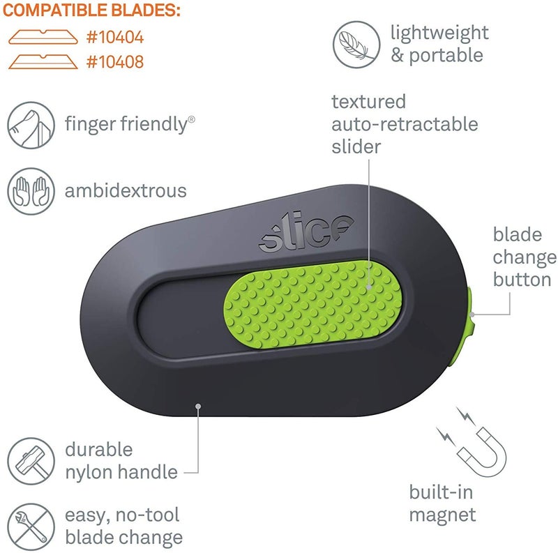 Slice Auto-Retractable Mini Box Cutter | Safe Ceramic Box Cutter Lasting 11x Longer than Metal | Keychain Box Opener | 12 Pack - Image 2