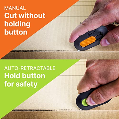 Slice Auto-Retractable Mini Box Cutter | Safe Ceramic Box Cutter Lasting 11x Longer than Metal | Keychain Box Opener | 12 Pack - Image 4