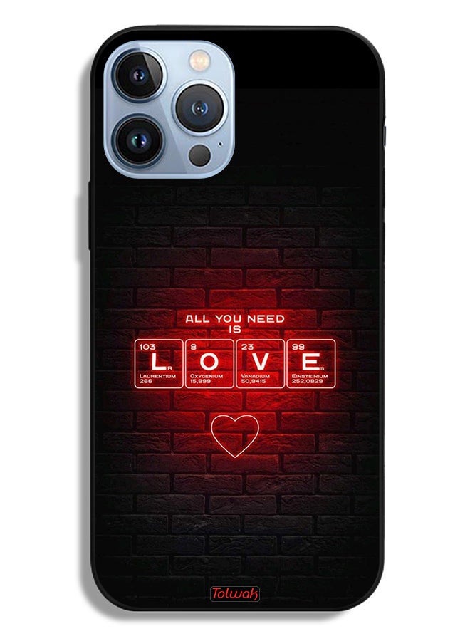 Tolwak Apple iPhone 13 Pro Max Protective Case All You Need Is Love - Image 2