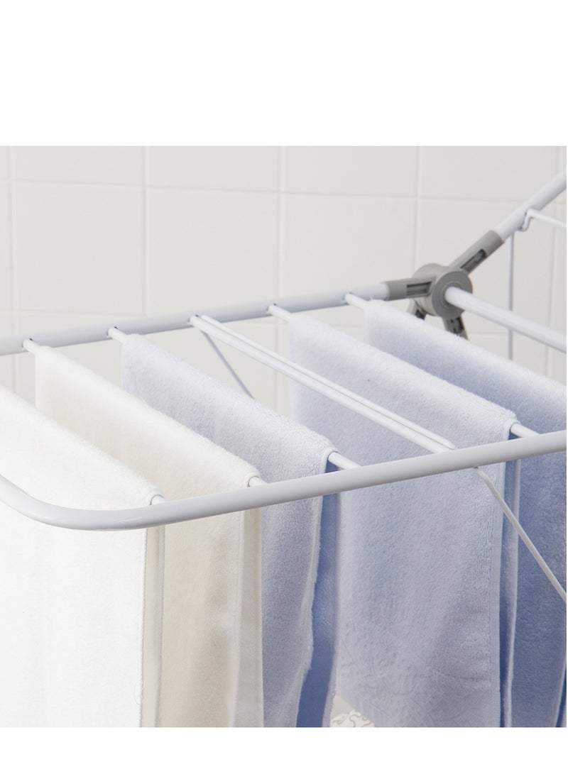 2-Tier Galvanized Steel Balcony Folding Clothes Drying Rack - Image 5