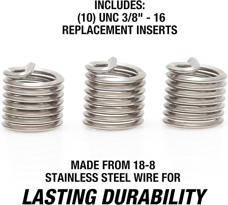 OEMTOOLS 25607 3/8 Inch Fix-A-Thread Repair Kit, Thread Repair Tool, For Sparkplug Thread Repair, Bolt Hole Thread Repair, OEM TOOLS - Image 2