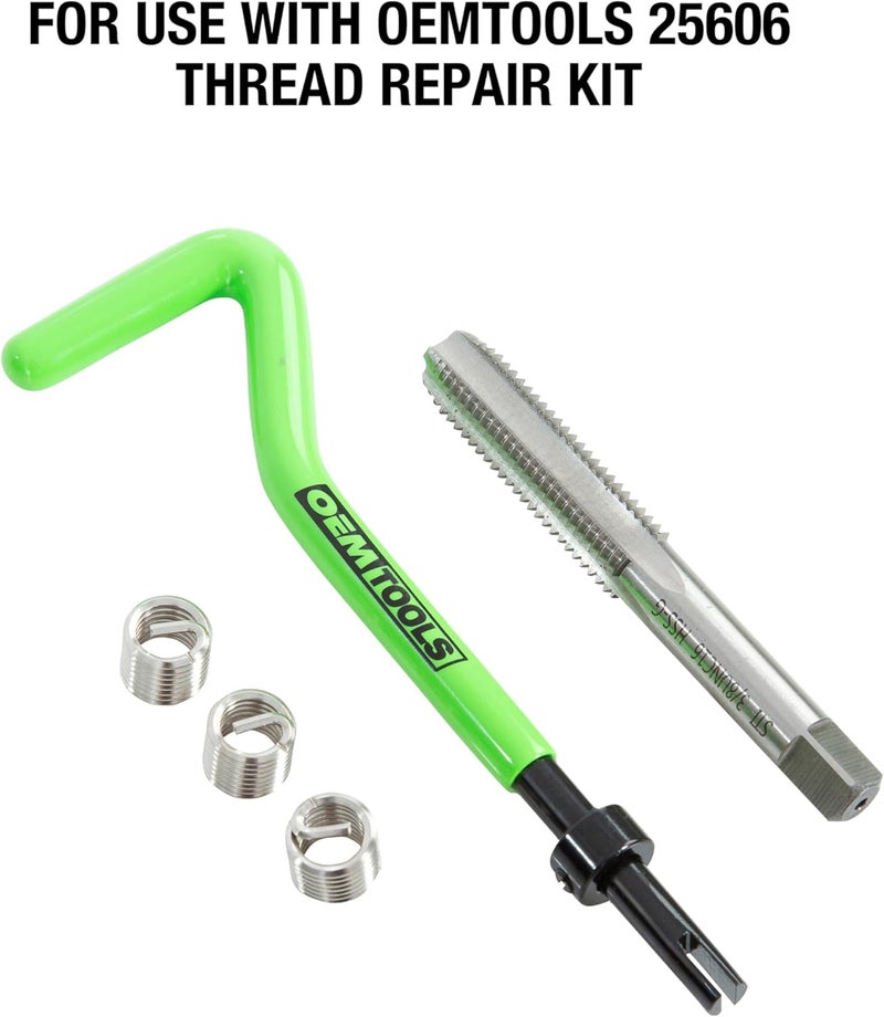 OEMTOOLS 25607 3/8 Inch Fix-A-Thread Repair Kit, Thread Repair Tool, For Sparkplug Thread Repair, Bolt Hole Thread Repair, OEM TOOLS - Image 4