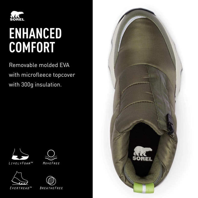 Sorel Kineticâ„¢ Impact Puffy Zip Waterproof Stone Green/Black 8.5 B (M) - Image 5