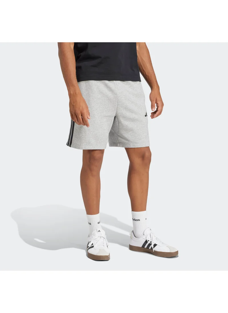 Adidas Essential 3 Stripe French Terry Shorts